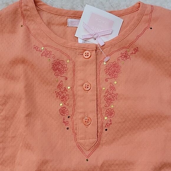 JANIE AND JACK ORANGE TUNIC-STYLE BOHO TOP, SIZE 4 - NEW! - Picture 4 of 9